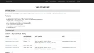 RainbowCrack screenshot