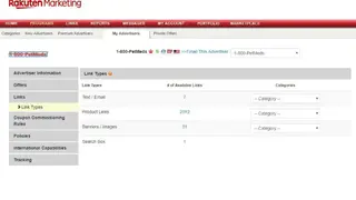 Rakuten Marketing Affiliate screenshot
