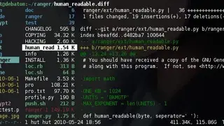 Ranger NCurses file manager with Vim bindings screenshot