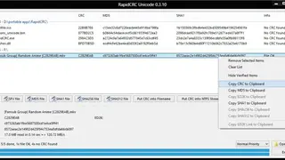RapidCRC Unicode screenshot
