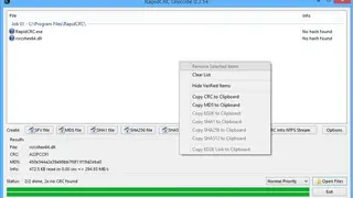 RapidCRC Unicode screenshot