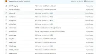 RARLAB UnRAR screenshot
