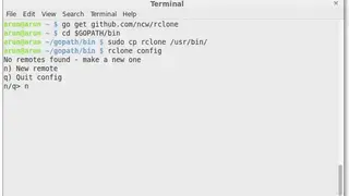 Rclone screenshot