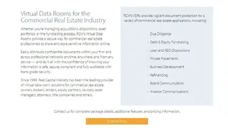 RCM Virtual Deal Rooms screenshot