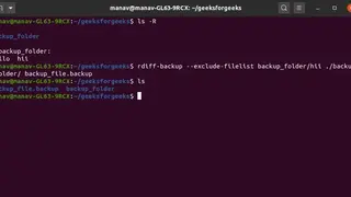 Rdiff-backup screenshot