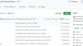 React Testing Library screenshot