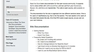 Read The Docs screenshot