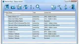 Recover Keys screenshot