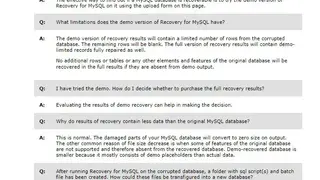 Recover MySQL Database ONLINE screenshot
