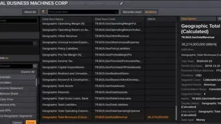 Refinitiv Company Data screenshot
