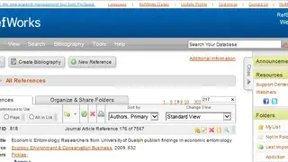 RefWorks screenshot