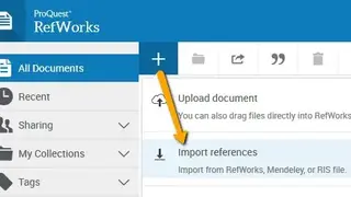 RefWorks screenshot