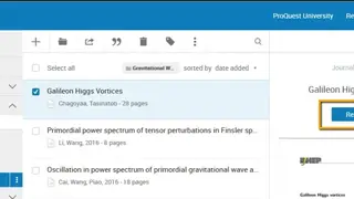 RefWorks screenshot
