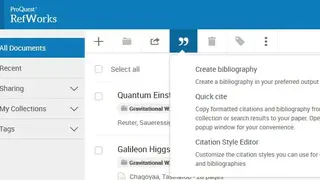 RefWorks screenshot