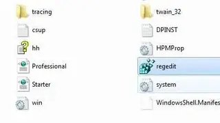 Regedit screenshot