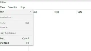 Regedit screenshot
