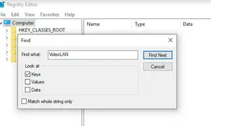 Regedit screenshot