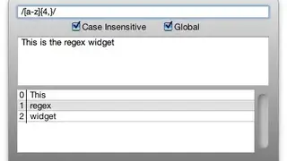 Regex Widget screenshot