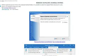 Remove Duplicate Journal Entries screenshot