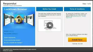 Respondus screenshot