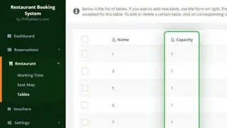 Restaurant Table Booking System screenshot