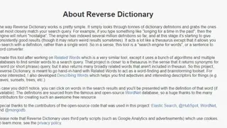 Reverse Dictionary screenshot