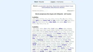 Rhyme Zone screenshot