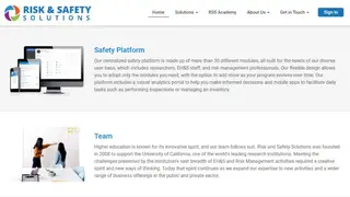 Risk and Safety Solutions screenshot