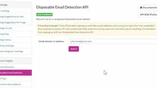 RiteKit Hashtag Suggestions API screenshot