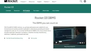 Rocket D3 DBMS screenshot