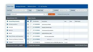 RSMeans Data Online screenshot