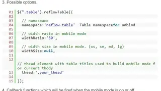 RWD Reflow Table screenshot
