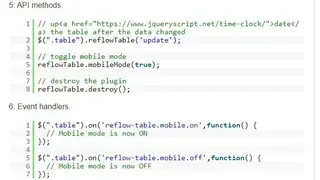 RWD Reflow Table screenshot