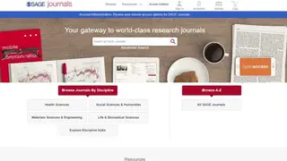 Sage Journals screenshot