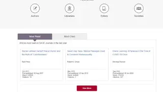 Sage Journals screenshot