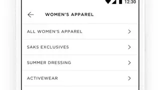 Saks Fifth Avenue screenshot