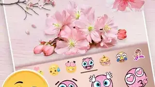 Sakura Floral Keyboard Theme screenshot
