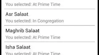 Salaat Tracker screenshot