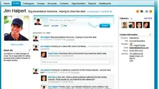 Salesforce Chatter screenshot