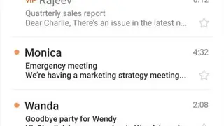 Samsung Email screenshot