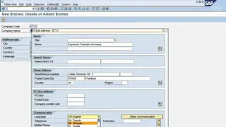 SAP ERP screenshot