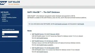 SAP MaxDB screenshot