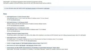 SAP MaxDB screenshot