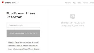 Satori WordPress Theme Detector screenshot