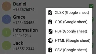 Save contacts screenshot