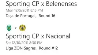 Scores! 2011-12 screenshot