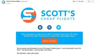 Scott’s Cheap Flights screenshot