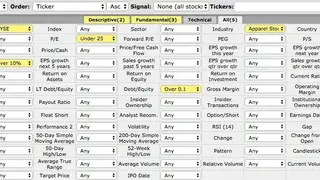 Screener Insider Trading screenshot
