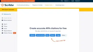 Scribbr APA Generator screenshot