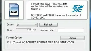 SD Card Formatter screenshot